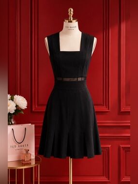 Ted Baker London Structured Black Dress – Size 2 – NWT